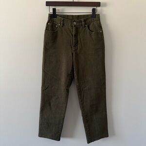 VINTAGE RALPH LAUREN JEANS CO. RALPH LAUREN STRAIGHT LEG JEANS OLIVE GREEN 4 P